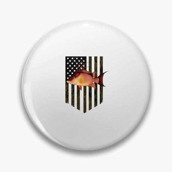 Item preview, Camo American Flag Hogfish Fishing 4th Of July designed and sold by diyoor.