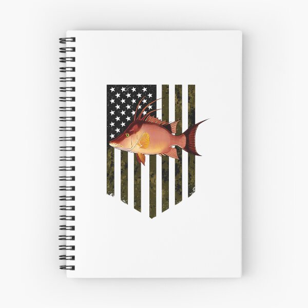 Item preview, Camo American Flag Hogfish Fishing 4th Of July designed and sold by diyoor.