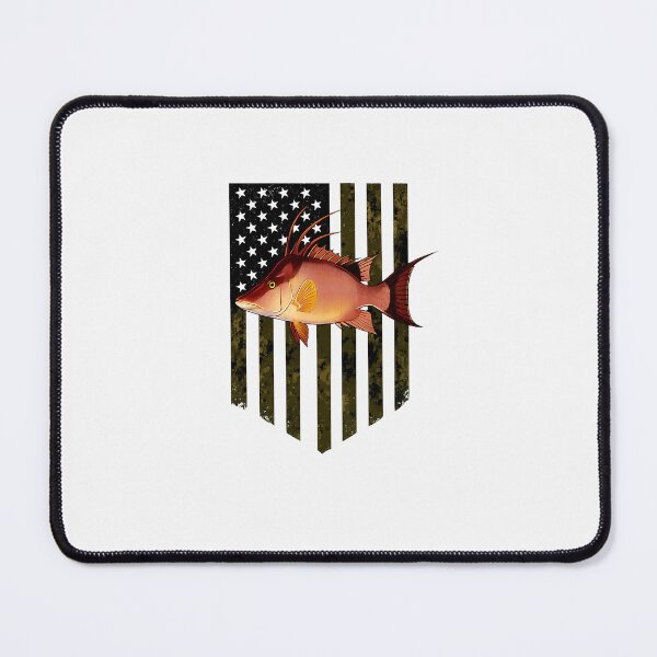 Item preview, Camo American Flag Hogfish Fishing 4th Of July designed and sold by diyoor.