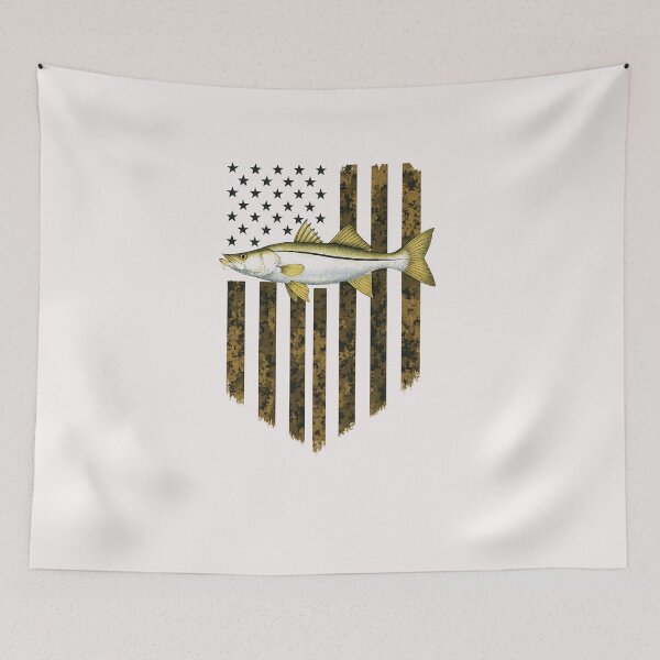 Item preview, Camo American Flag Snook Fishing 4th Of July designed and sold by diyoor.