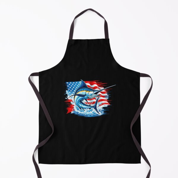 Item preview, Fishing Marlin Swordfish Fish 4th of July American Flag USA designed and sold by diyoor.