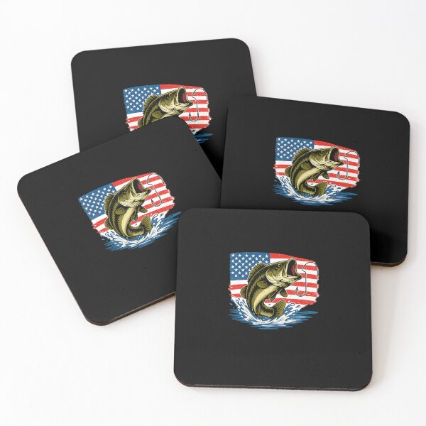 Item preview, Fishing Retro US American Flag Bass Fish Fisherman Camo designed and sold by diyoor.