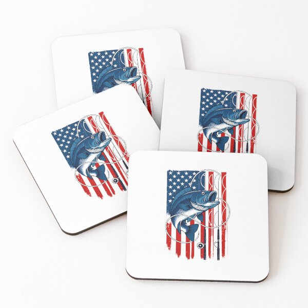 Item preview, Fishing Vintage American Flag Bass Fisherman Gifts designed and sold by diyoor.