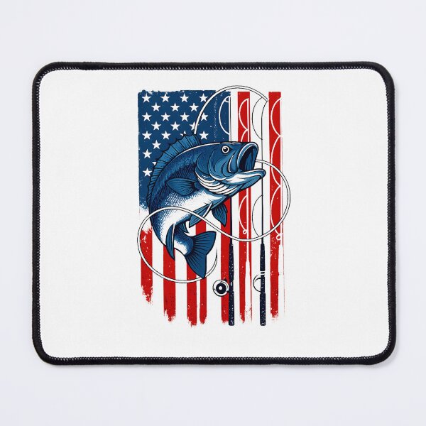 Item preview, Fishing Vintage American Flag Bass Fisherman Gifts designed and sold by diyoor.