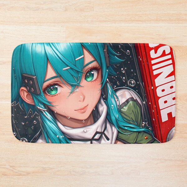Item preview, Sinon Sword Art Online Anime Girl Waifu Anime Girl Waifu in Bathroom Scene designed and sold by odcpappels.
