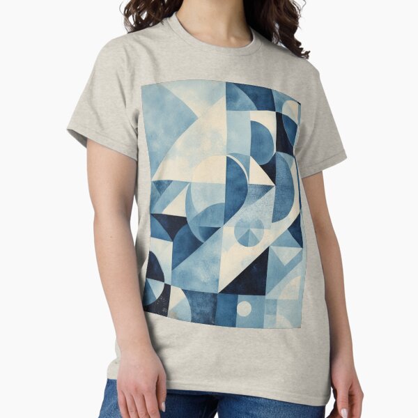 Item preview, Vintage Blue Geometrical Art designed and sold by freenart.