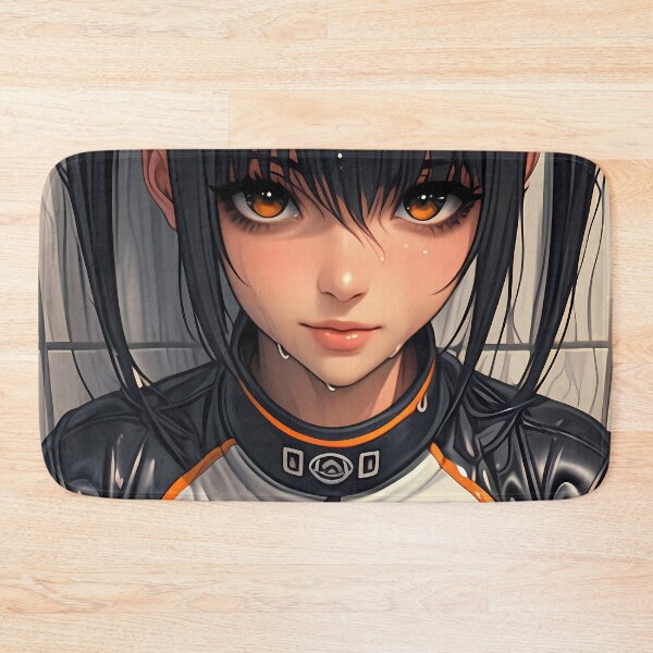 Item preview, Akeno Himejima High School DxD Anime Girl Fierce Orange Eyes Wet Look Black Outfit designed and sold by rivettlihuiq.