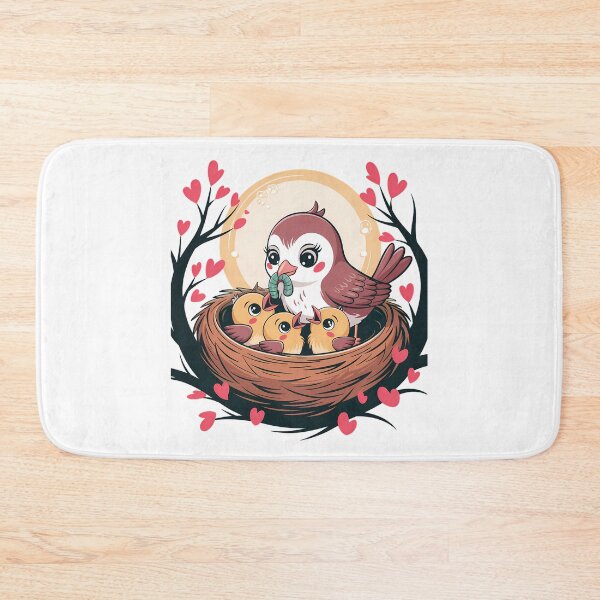 Item preview, Cute Mama Bird Feeding Her Chicks designed and sold by Taans-Creation.