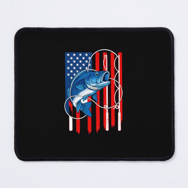 Item preview, Fishing Vintage American Flag Bass Fisherman Gifts designed and sold by facegm.