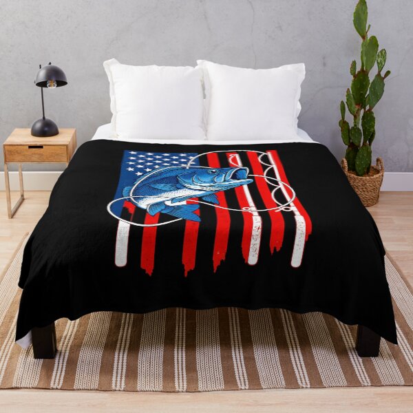 Item preview, Fishing Vintage American Flag Bass Fisherman Gifts designed and sold by facegm.