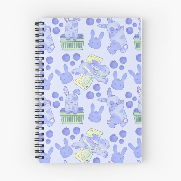 Item preview, Blueberry Bunny Pattern – Cute Kawaii Animal Illustration  designed and sold by KandiiJar.