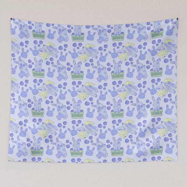 Item preview, Blueberry Bunny Pattern – Cute Kawaii Animal Illustration  designed and sold by KandiiJar.