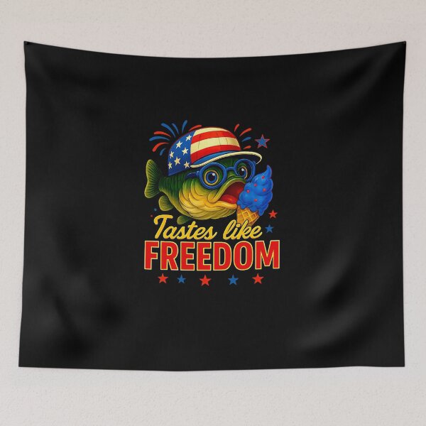 Item preview, Funny Usa Fishing Tastes Like Freedom 4th Of July America designed and sold by facegm.
