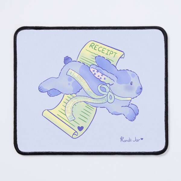 Item preview, Blueberry Bunny Receipt – Cute Kawaii Animal Design designed and sold by KandiiJar.