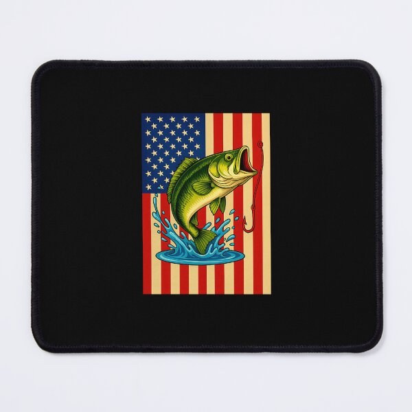 Item preview, Mens 4th of July Fishing shirts for Men Bass Fisherman Camo designed and sold by facegm.