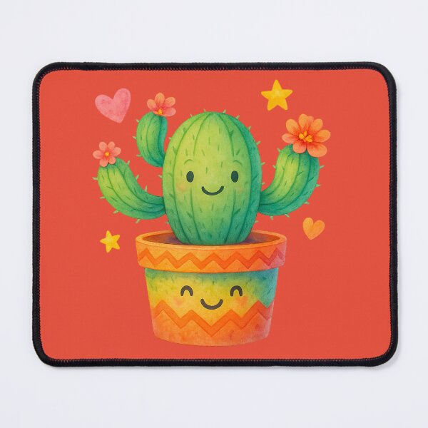 Item preview, Blooming Cactus of Joy – Watercolor Whimsy designed and sold by Soft rot studio.