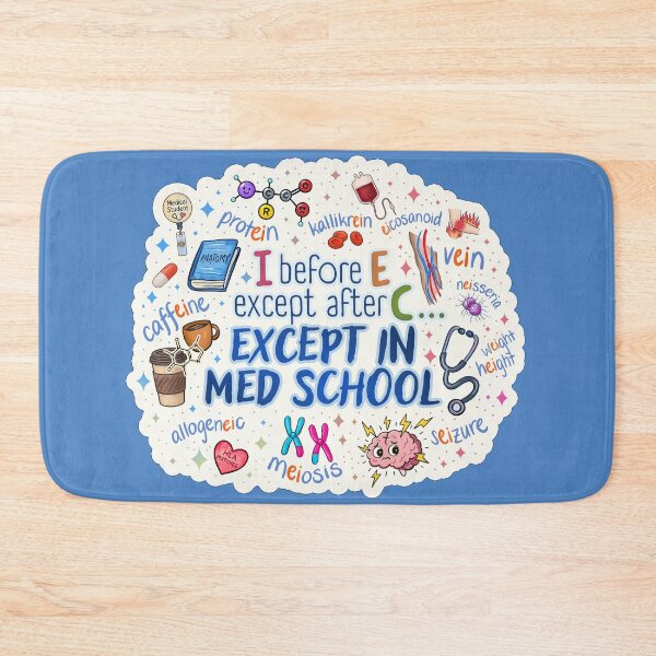 Item preview, I Before E… Except in Med School: Grammar Exceptions designed and sold by Olivia Ossege.