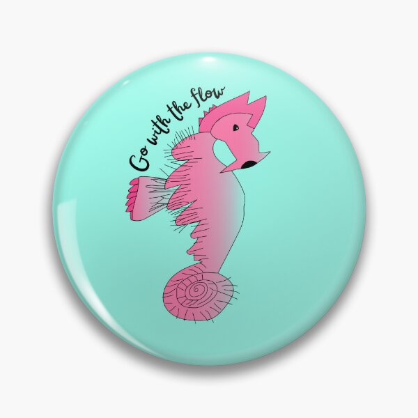 Item preview, Go With The Flow Pink Seahorse by Everything Eli designed and sold by EverythingEli.