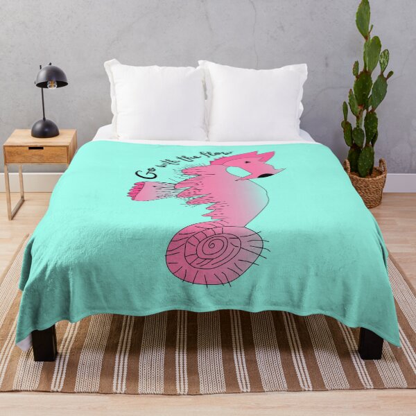 Item preview, Go With The Flow Pink Seahorse by Everything Eli designed and sold by EverythingEli.