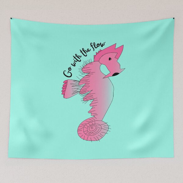 Item preview, Go With The Flow Pink Seahorse by Everything Eli designed and sold by EverythingEli.