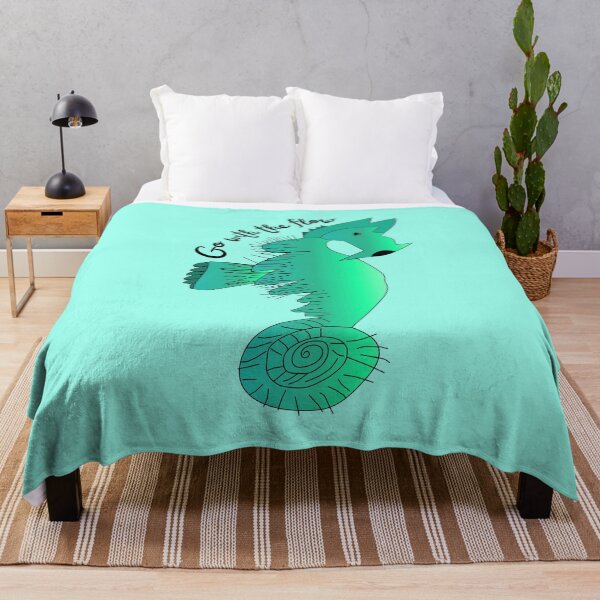 Item preview, Go With The Flow Green Seahorse by Everything Eli designed and sold by EverythingEli.