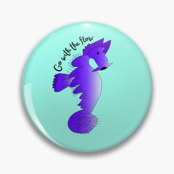 Item preview, Go With The Flow Purple Seahorse by Everything Eli designed and sold by EverythingEli.