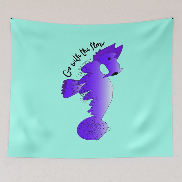 Item preview, Go With The Flow Purple Seahorse by Everything Eli designed and sold by EverythingEli.