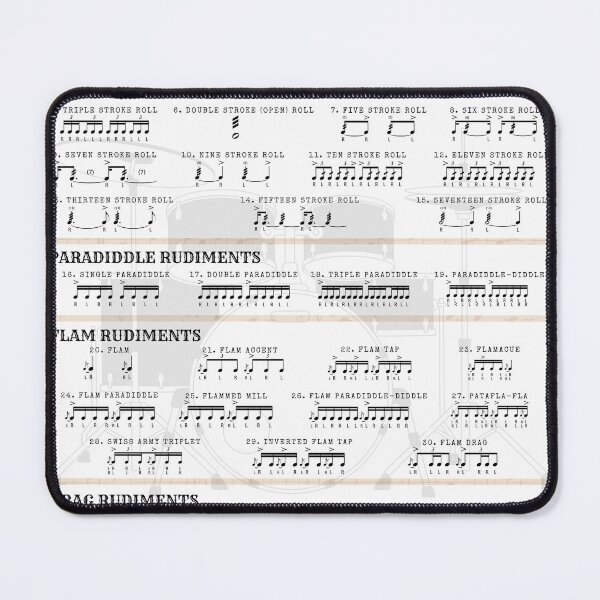 Item preview, 40 Essential Drum Rudiments Poster designed and sold by Just4 FunsArt.