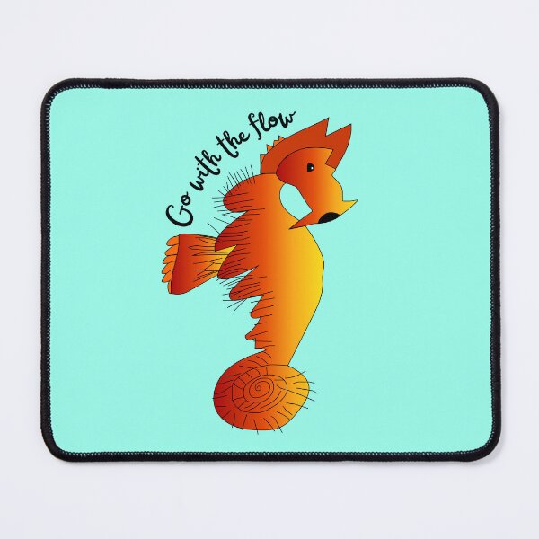 Item preview, Go With The Flow Orange Seahorse by Everything Eli designed and sold by EverythingEli.
