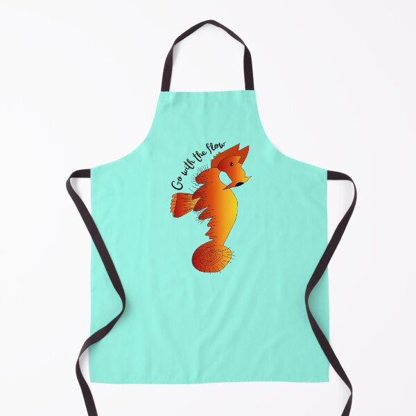 Item preview, Go With The Flow Orange Seahorse by Everything Eli designed and sold by EverythingEli.