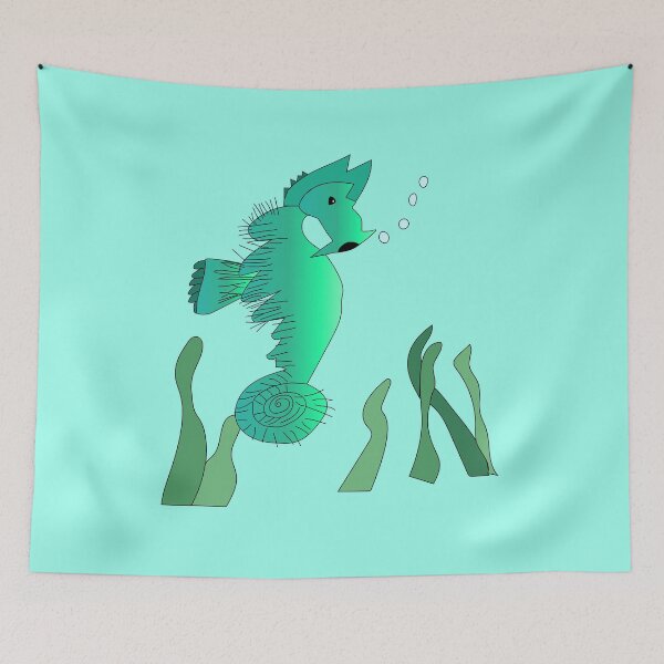 Item preview, Green Seahorse by Everything Eli designed and sold by EverythingEli.