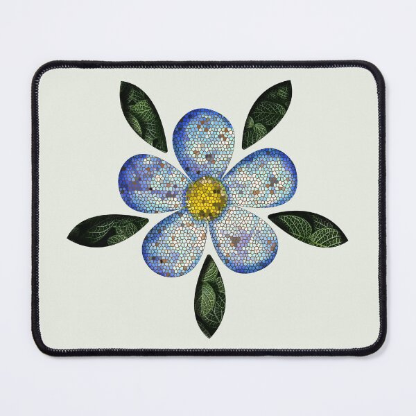 Item preview, Graphic Collage Art of a Flower in Vitrals and Leaves designed and sold by StarryStarrySky.