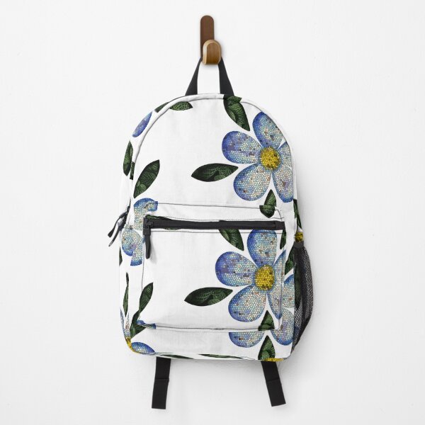 Item preview, Graphic Collage Art of a Flower in Vitrals and Leaves designed and sold by StarryStarrySky.