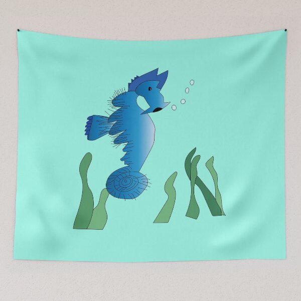 Item preview, Blue Seahorse by Everything Eli designed and sold by EverythingEli.