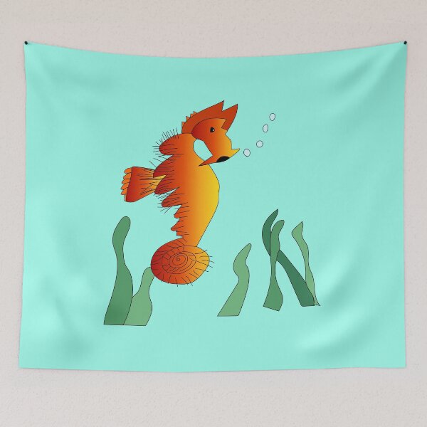 Item preview, Orange Seahorse by Everything Eli designed and sold by EverythingEli.