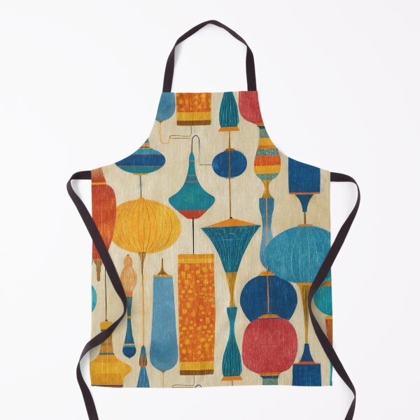 Item preview, Lamps: A Retro Abstract Seamless Pattern in Bright Colors designed and sold by dawnleblanc55.