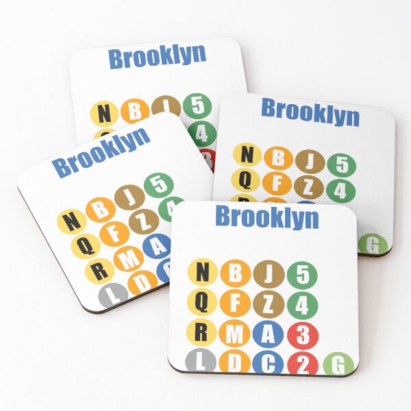 Item preview, Brooklyn NY train lines blue designed and sold by Mozart3.