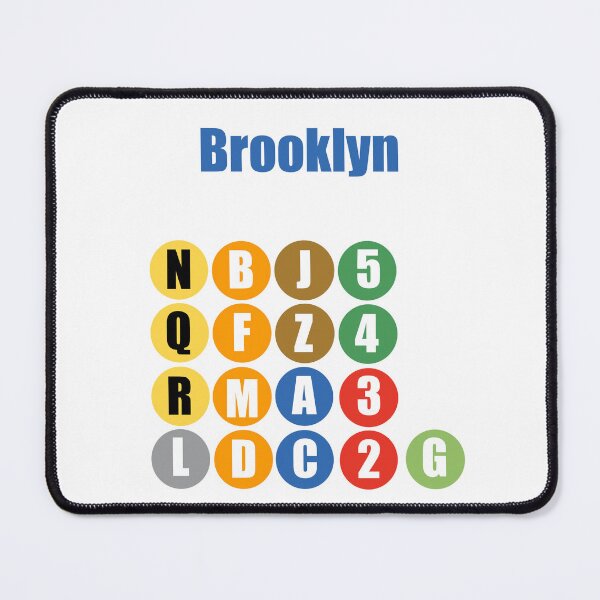 Item preview, Brooklyn NY train lines blue designed and sold by Mozart3.