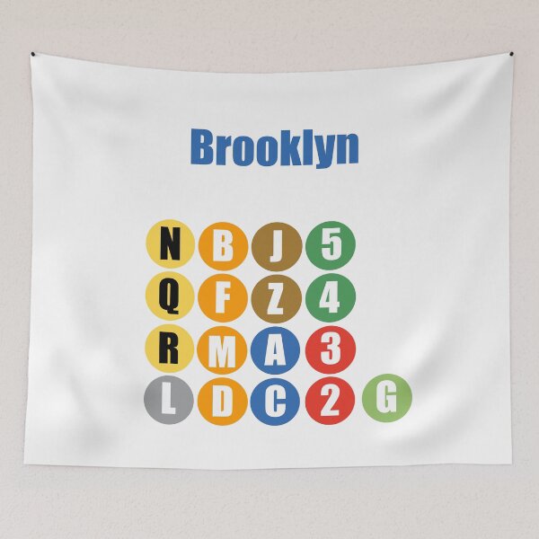 Artikelvorschau, Brooklyn NY Bahnlinien blau entworfen und verkauft von Mozart3.