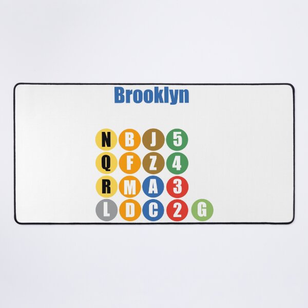Item preview, Brooklyn NY train lines blue designed and sold by Mozart3.