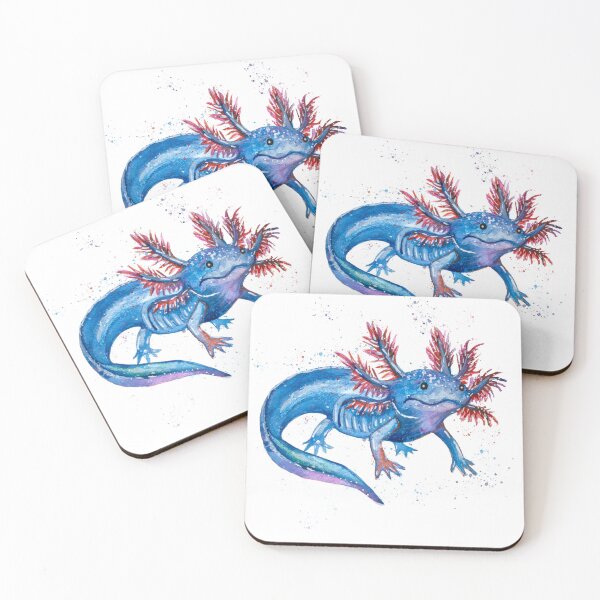 Item preview, Axolotl Watercolor Illustration – Colorful Mexican Amphibian Art designed and sold by Pintarrajearte.