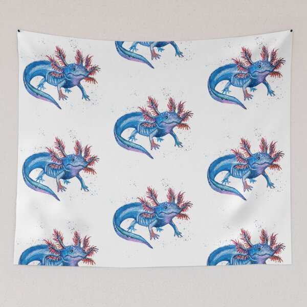 Item preview, Axolotl Watercolor Illustration – Colorful Mexican Amphibian Art designed and sold by Pintarrajearte.
