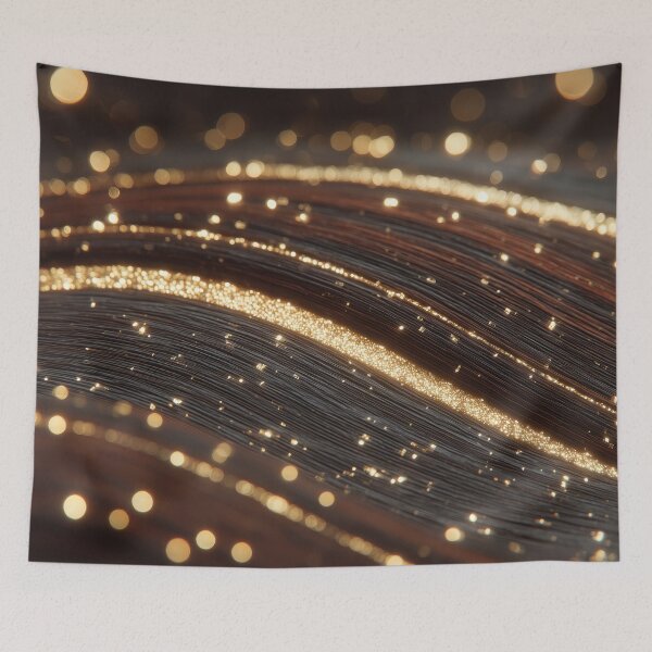 Item preview, Dark Walnut Wood Grain with Sparkling Gold Rivers - Luxury Decor designed and sold by lematworks.