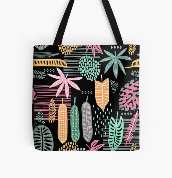 Item preview, Tropical Leaves Pink, Aqua And Yellow Abstract Leaves  designed and sold by DEC02.