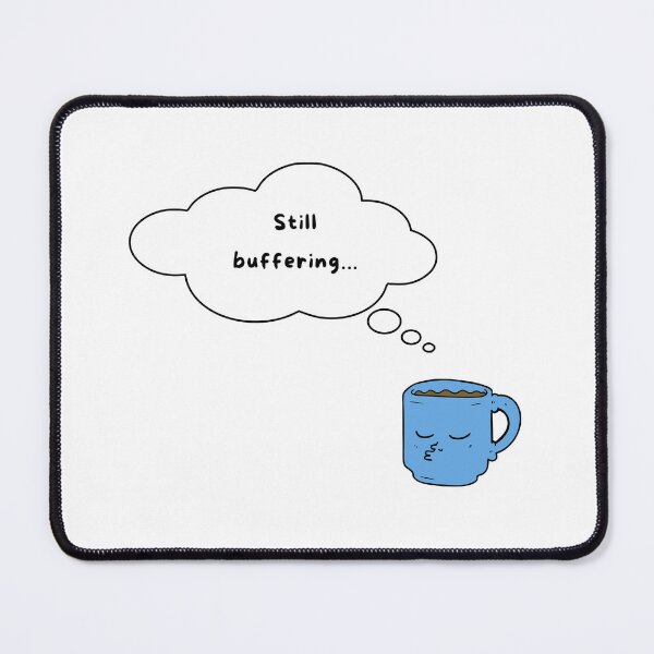 Item preview, Still Buffering – Cute Blue Mug with Thought Bubble designed and sold by mintmono-studio.