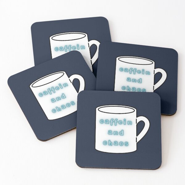 Item preview, Caffeine and Chaos - Minimal Coffee Lover Design designed and sold by mintmono-studio.