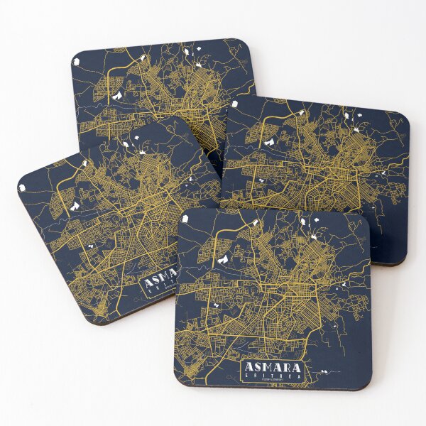 Item preview, Asmara City Map of Eritrea - Gold Art Deco designed and sold by deMAP.