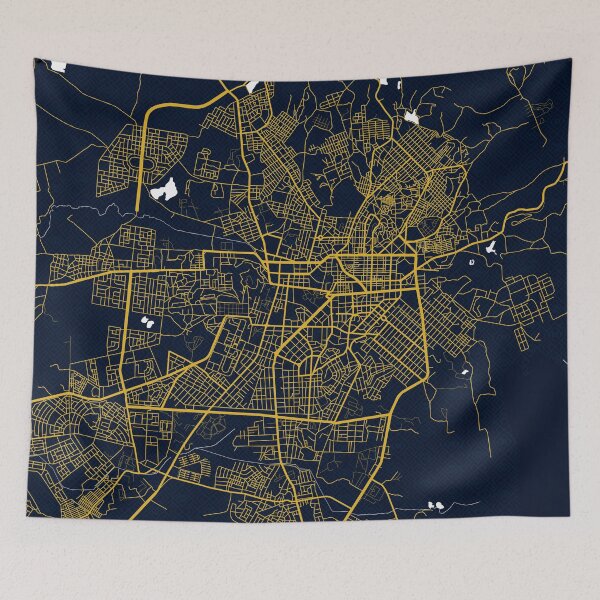 Item preview, Asmara City Map of Eritrea - Gold Art Deco designed and sold by deMAP.