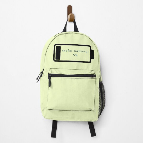 Item preview, Social Battery 5 Percent - Funny Introvert Mood Design designed and sold by mintmono-studio.
