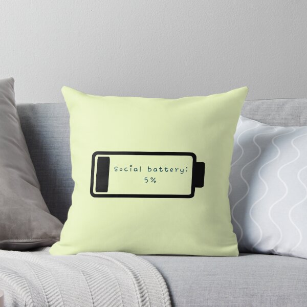 Item preview, Social Battery 5 Percent - Funny Introvert Mood Design designed and sold by mintmono-studio.